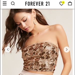 Forever 21 sequin tube top